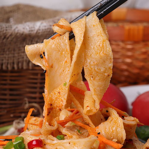 無添加干涼皮干面皮 精裝帶料搟面皮涼拌特產(chǎn)速食小吃